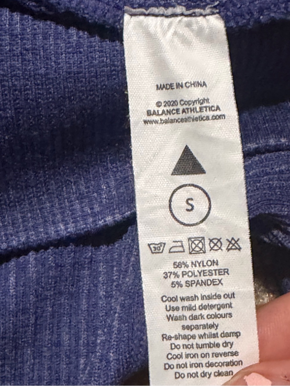 Balance Athletica Ribbed High-Waisted Leggings – Blue – Size Small - Picture 5 of 5